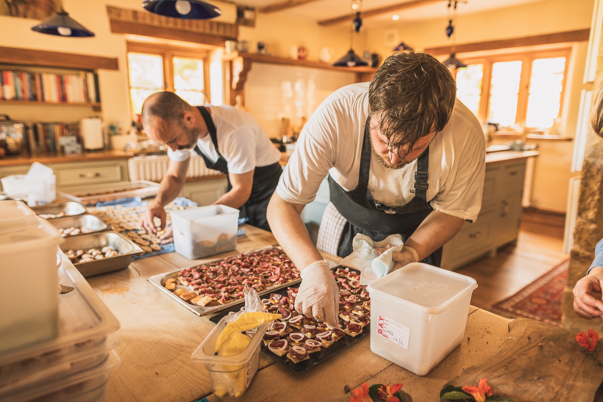 Bristol chef prepares an autumn canape menu for a wedding