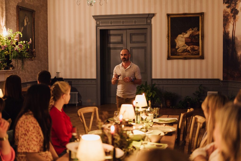 Pete Cranston from Queen and Whippet introduces the main course at the Fable event